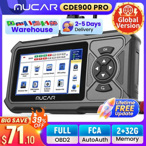 MUCAR CDE900 PRO OBD2 스캐너 2+32G 자동 자동차 진단 도구 자동차 OBD 스캐너 도구 코드 리더 5