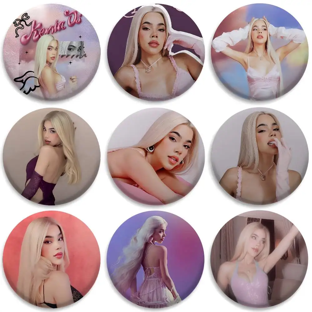 

Singer K-Kenia OS Pink Aura Badges Round Exquisite Badge Brooches Creative Pins For Clothes Hat Backpack Gift Accessories