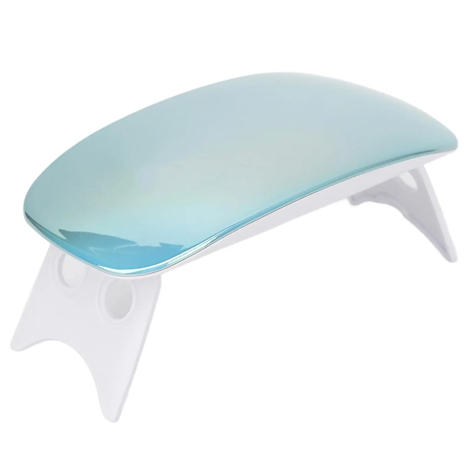 مصباح أظافر بالأشعة فوق البنفسجية، قابل للطي بقدرة 6 وات، مصباح LED سريع المعالجة، محمول باليد للمنزل لفن الأظافر (أزرق)