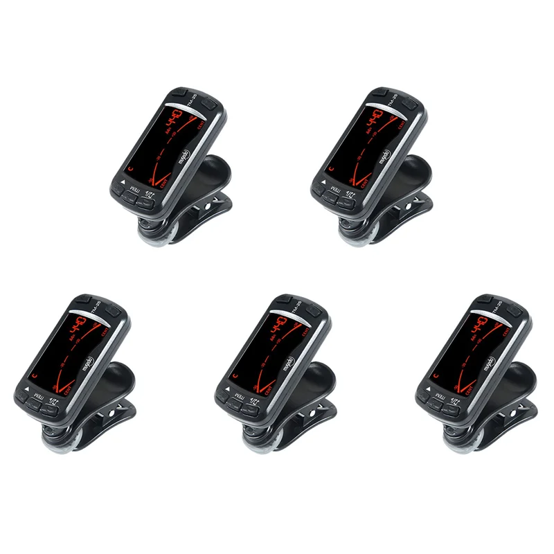 5X Musedo Tm-25 Tm25 كليب على موالف كهربائي ومسرع الغيتار لوني باس الكمان القيثارة العالمي متعدد الوظائف