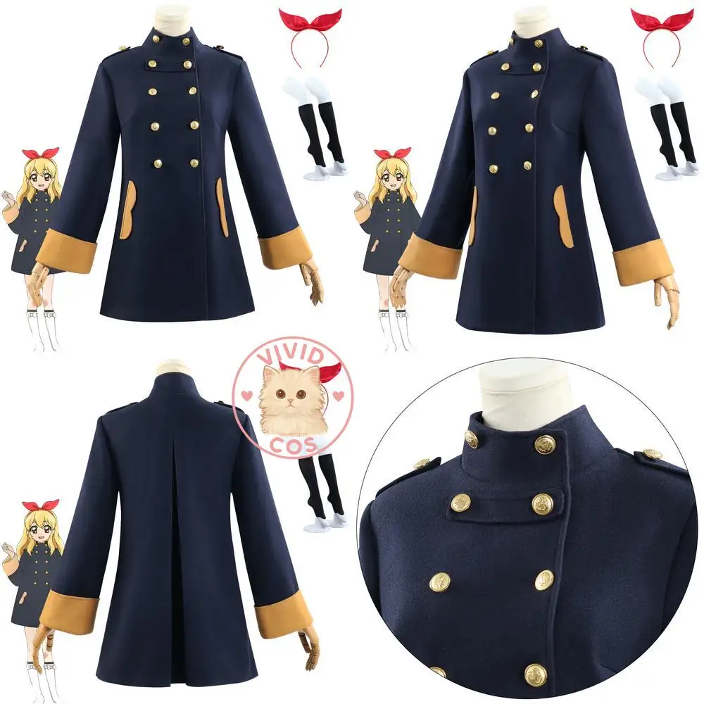 

Aikatsu Cosplay Costume Starlight Academy Anime Ichigo Hoshimiya Winter School Uniform Women's Coat Jacket Role Play Female Wig