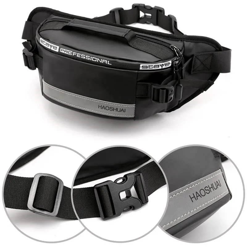 Fashion Outdoor Waistpack Running Waistpack Reflective Strip Chest Bag Phone Bag Close-Fitting Fanny Pack Portable