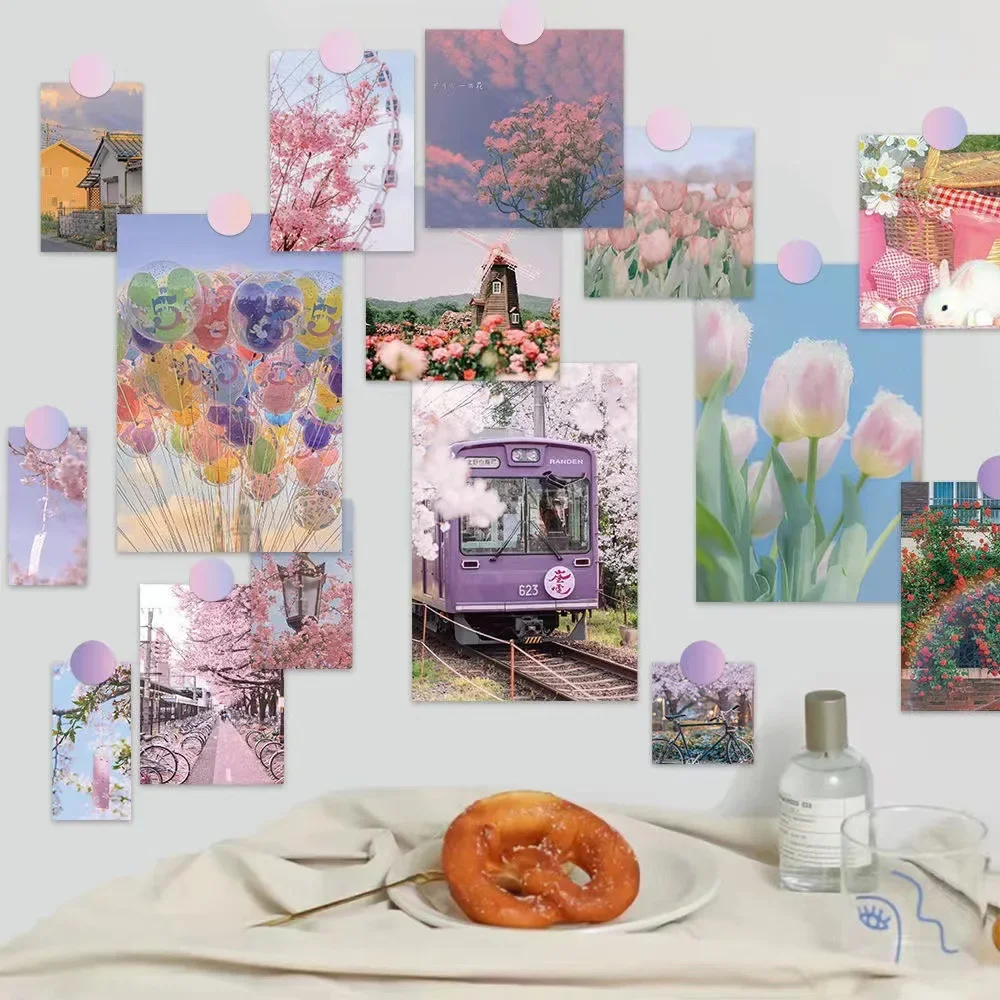 

20 новых наклеек на стену с пейзажем Instagram, наклейки на стену для дома, специальные открытки для украшения стен в стиле ретро