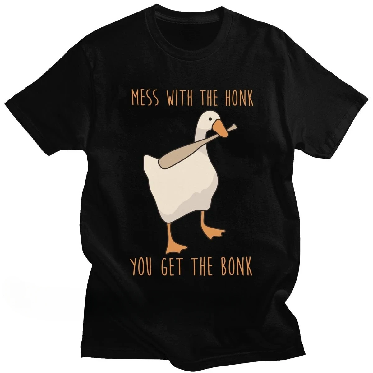 Cheavyweight streetwear Fashion Men TShirts Funny Untitled Goose Game Tops men Loose Tee Mess With Honk You Get The Bonk T-shirt