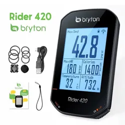 Bryton Rider 420 GPS Bike Computer Multilanguage Bicycle Wireless Speedometer Waterproof IPX7 ANT+ Cycling Odometer