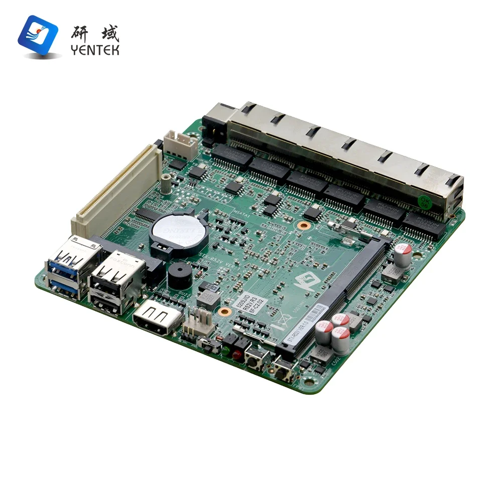 Новый сетевой сервер Yentek Pfsense 5205U RAM DDR4 MSATA Win 10 Linux 6 LAN Промышленная материнская плата Mini Itx с брандмауэром