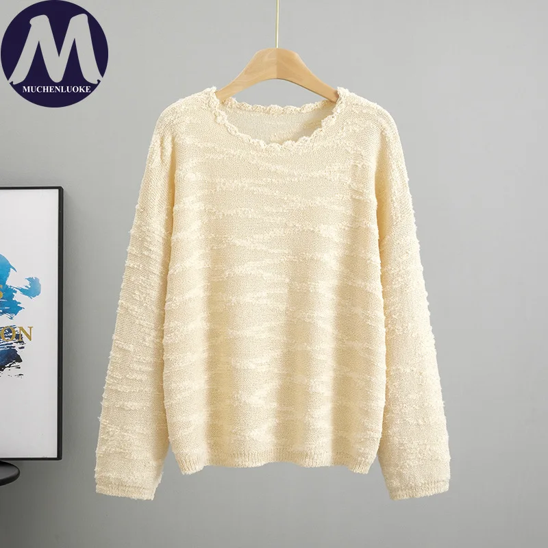 

Sweater for Woman Autumn Winter New Elegant O Neck Knitted Keep Warm Sweater Tops Korean Fashion Casual Loose Sweaters Pullovers