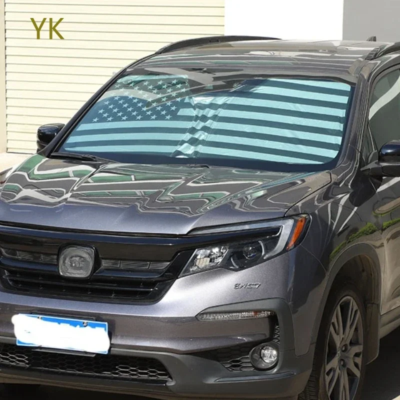 

For Honda Pilot 2016-2022 Silver Tape Car Front Windshield Sunshade Sun Protection Visor Sunshade Interior Car Accessories