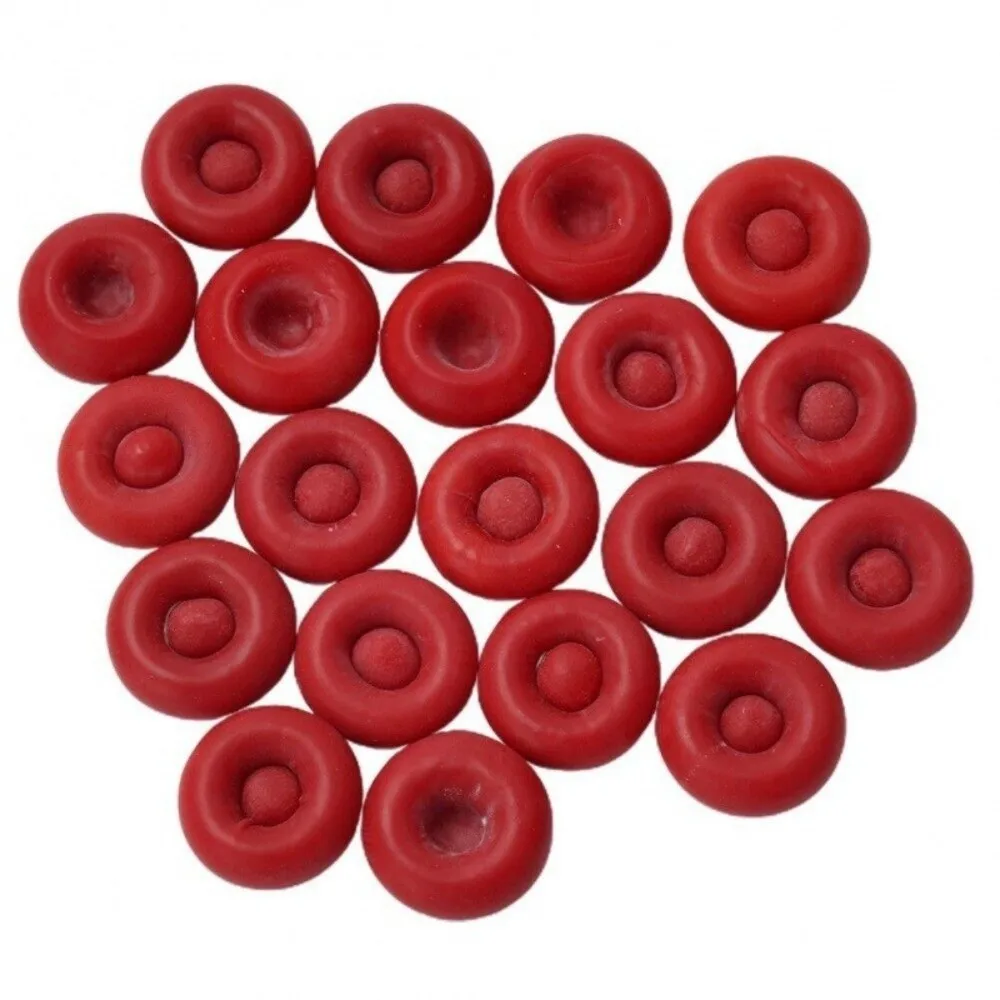10/20pcs Silicone Material Caulk Caps Dustproof Design Re-Sealable Glue Tip Covers Universal Fit Red Color Tube Stopper