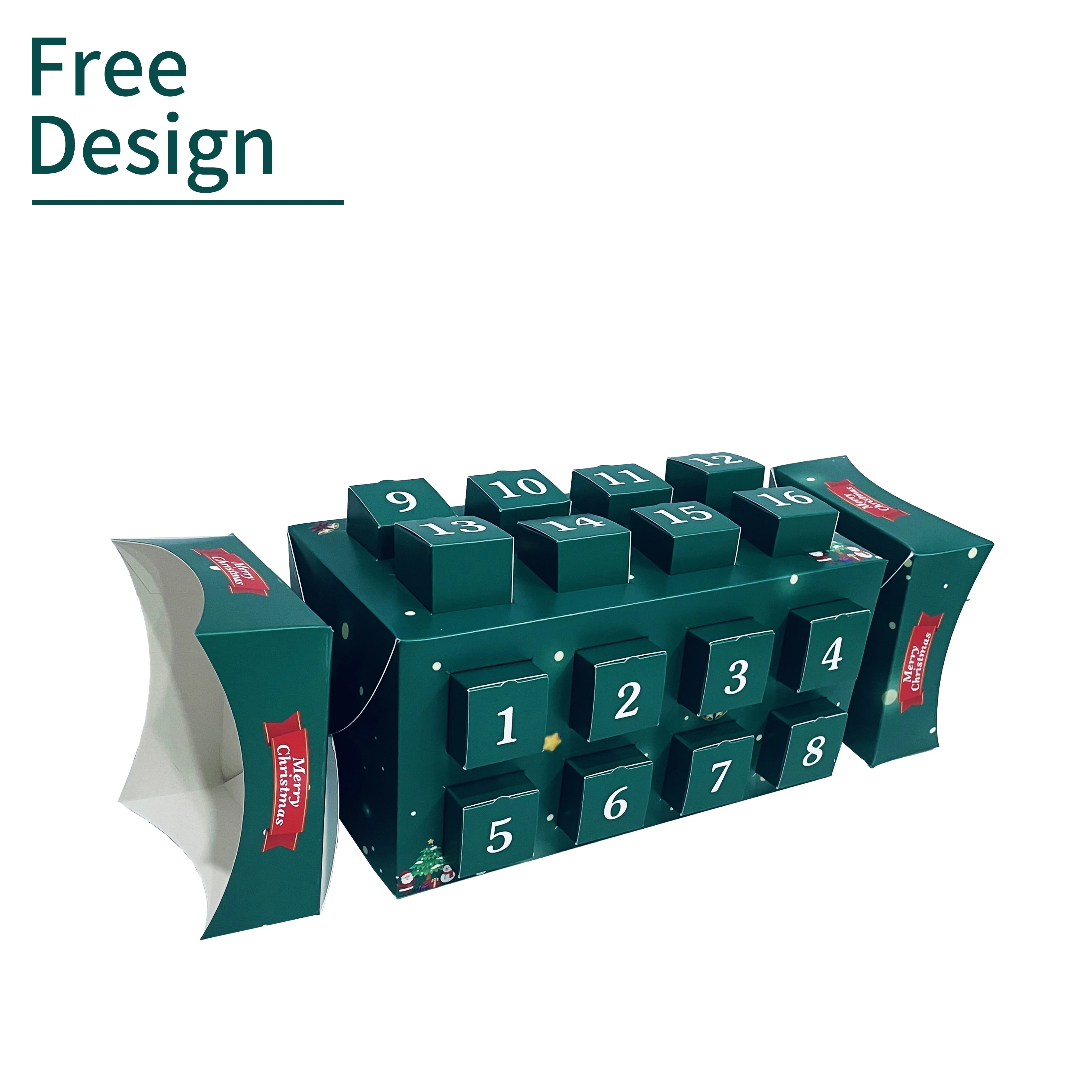 Customization.Wholesale Christmas Candy Shape Manufacturer Good Price Paper Packaging Customized Candy Christmas Empty