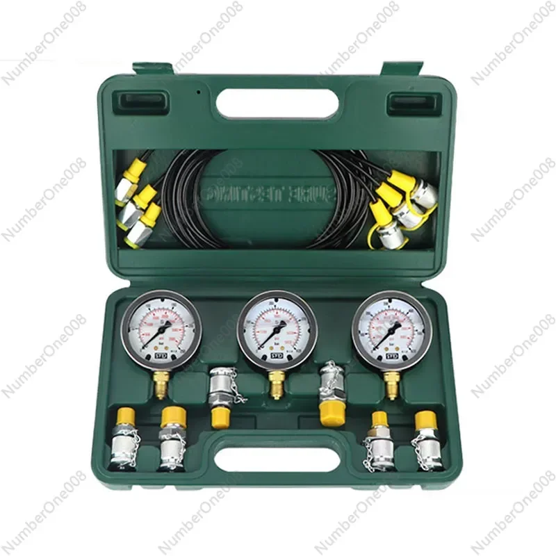 Excavator Pressure Gauge Hydraulic Oil Test Pressure Detector Precise Hydraulic Measuring Box Pilot Pump Combination Instrument