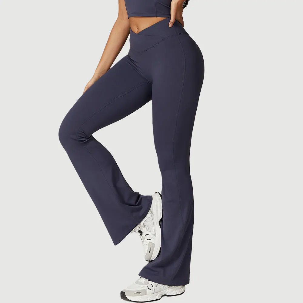 

High Waisted Bell Bottomed Yoga Pants Women Gym Workout Slim Fit Flared Pant Fitness Running Workout Push Up Leggings Sportswear