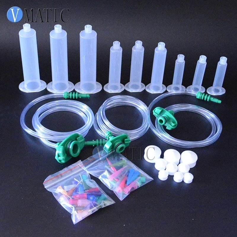 Free Shipping Liquid Dispenser Solder Paste Adhesive Glue Syringe + Dispensing Needle Tip Glue Disposable Syringe