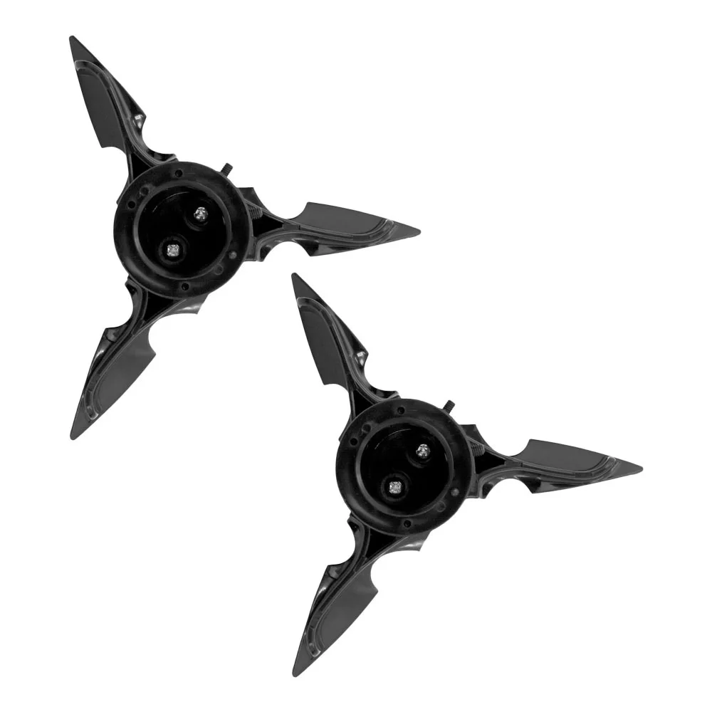 2pcs ABS Black Chrome Spun Blade Spinning Front Axle Cap Nut Cover for Harley Dyna Softail Tourin FXLRS FXDRS