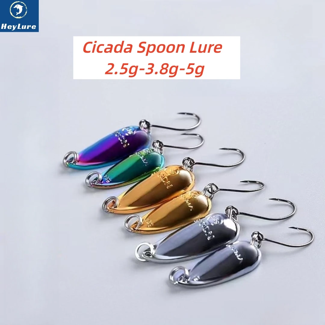 

Cicada Spoon Lure 2.5/3.8/5g Metal Blade Fishing Lure Sinking Paillette Spinner Cast Jigging Hard VIB CrankBait Pesca for Pike