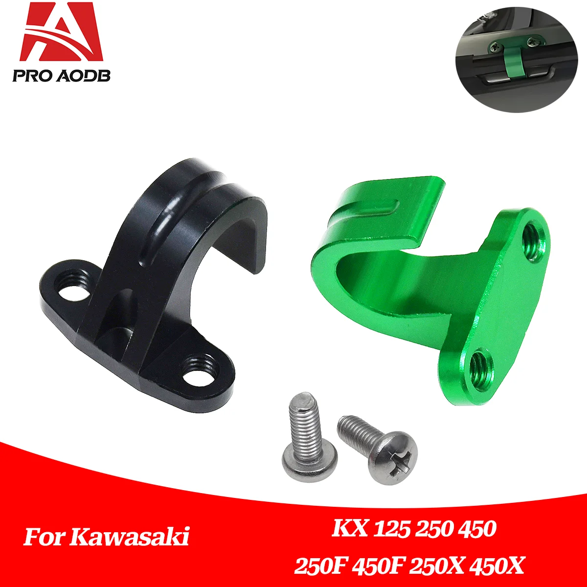 Motorcycle CNC Front Rear Brake Hose Guide Clamp For Kawasaki KLX450R KX85 KX100 KX125 KX250 KX450 KX250F KX450F KX250X KX450X