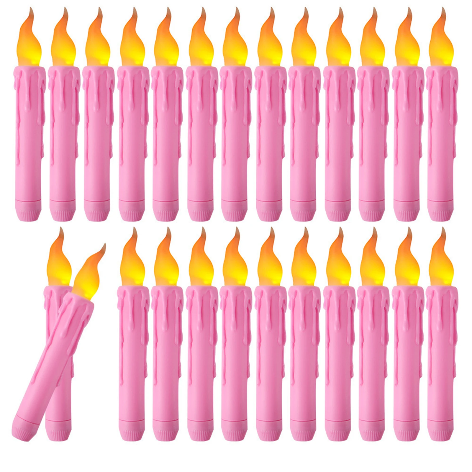 6 قطع شموع LED ديكور شموع عديمة اللهب تعمل بالبطارية لدعائم حفلات مهرجان الموسيقى ديكور المنزل