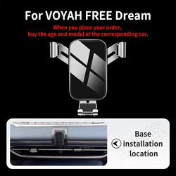 Car Phone Holder For VOYAH FREE Dream Bracket GPS Stand Air Outlet Clip Rotatable Support Accessories