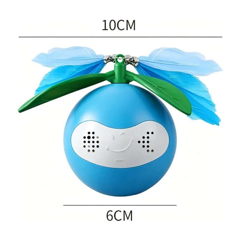 B23B Motion Sensor Enabled USB Rechargeable LED Ball Cat With Auto Obstacle Avoidance, One-Touch Start, Self-Play Design