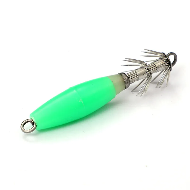 

1pcs 9.5cm Hard Luminous Bait Jig Squid Sea Fishing Lure Glow In Dark Shrimp Cuttlefish Squid Hook Rig Octopus Fishhook