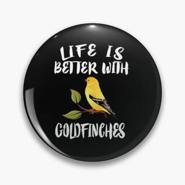 Goldfinches Unique  Soft Button Pin Fashion Cartoon Gift Women Decor Clothes Lapel Pin Lover Hat Brooch Metal Funny Jewelry