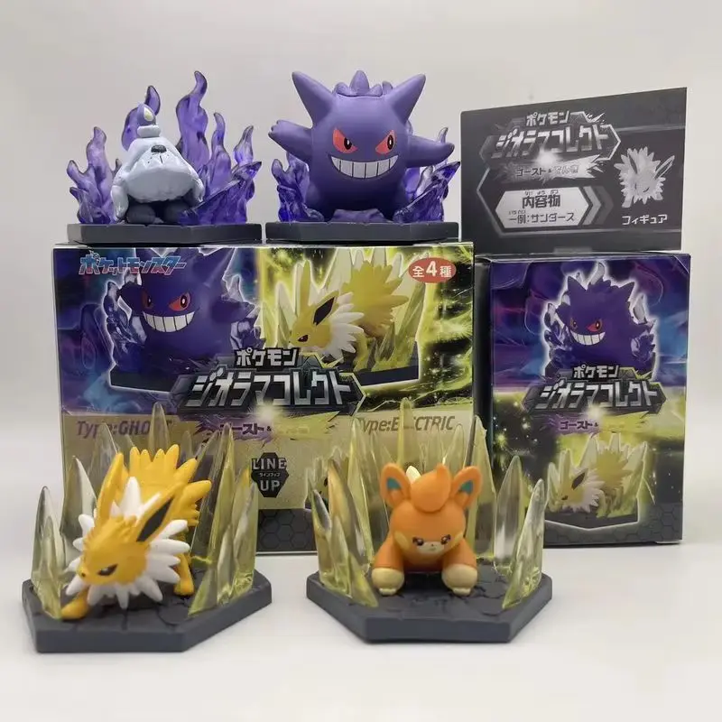 New In Stock Anime Skill Scene Battle 7 Blind Box Fire Vs Ice Eevee Nine Tailed Action Figure Desk Decor Surprise Gift For Fans view 6