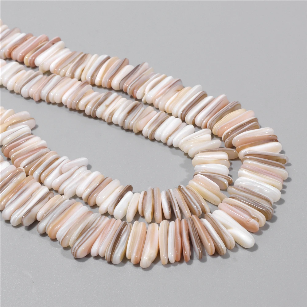 Natural Freshwater Shell Beads Loose Strip Mother of Pearl Shell for Jewelry Making Diy Women Necklace Bracelet Accessories