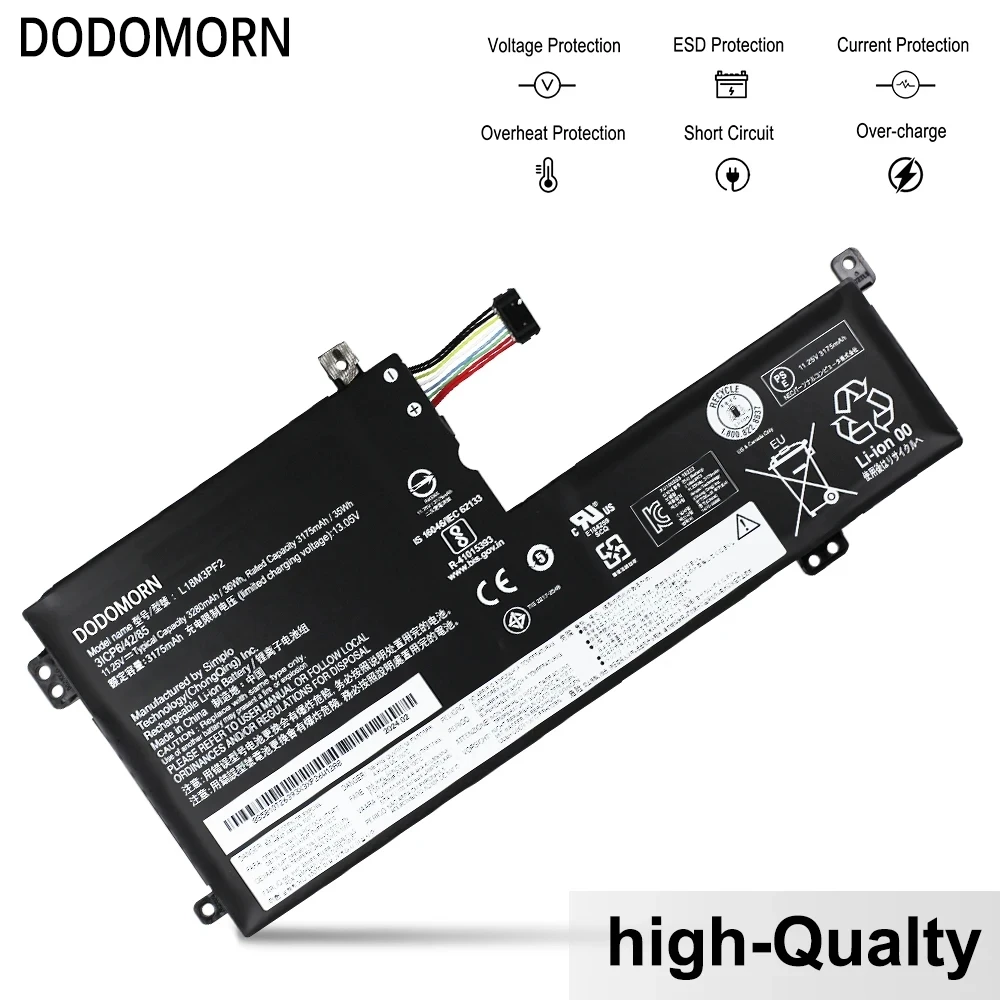 New L18M3PF2 Laptop Battery For Lenovo Ideapad L340 L340-15/17 L3-15IML05 V155-15API V340-17IWL L18C3PF2 L18D3PF1 L18L3PF1 36Wh