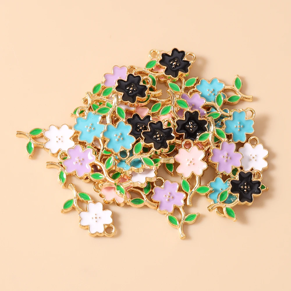 Leslie 20 Stück Charms, 9 x 18 mm, niedliche bunte Schleifen-Anhänger für Ohrringe, Armbänder, Halsketten, DIY handgefertigte Schmuckherstellung – Detail 3