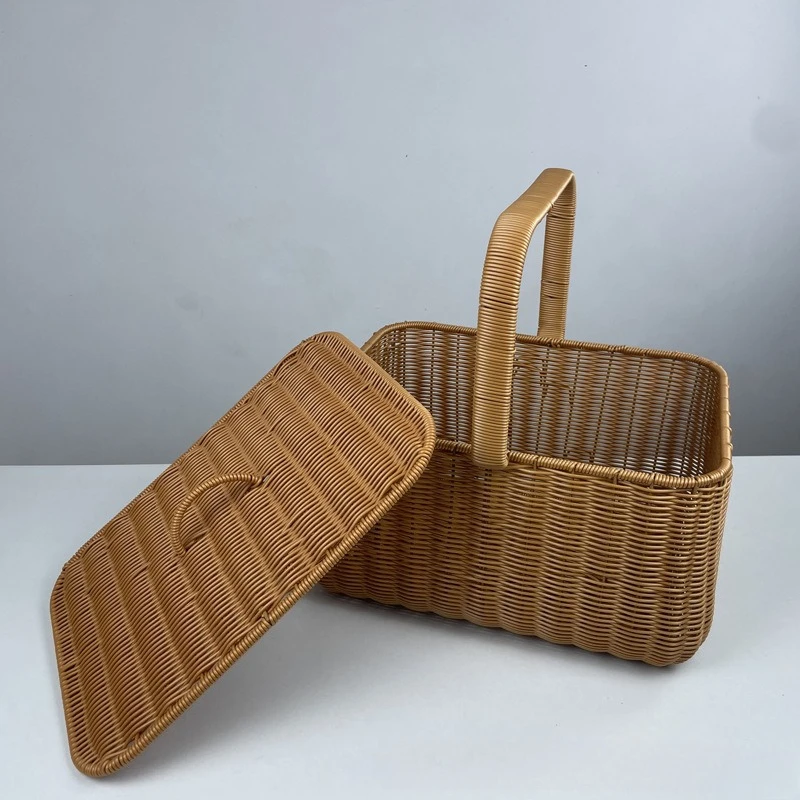 

Rattan portable worship god portable blue shopping picking blue storage buy