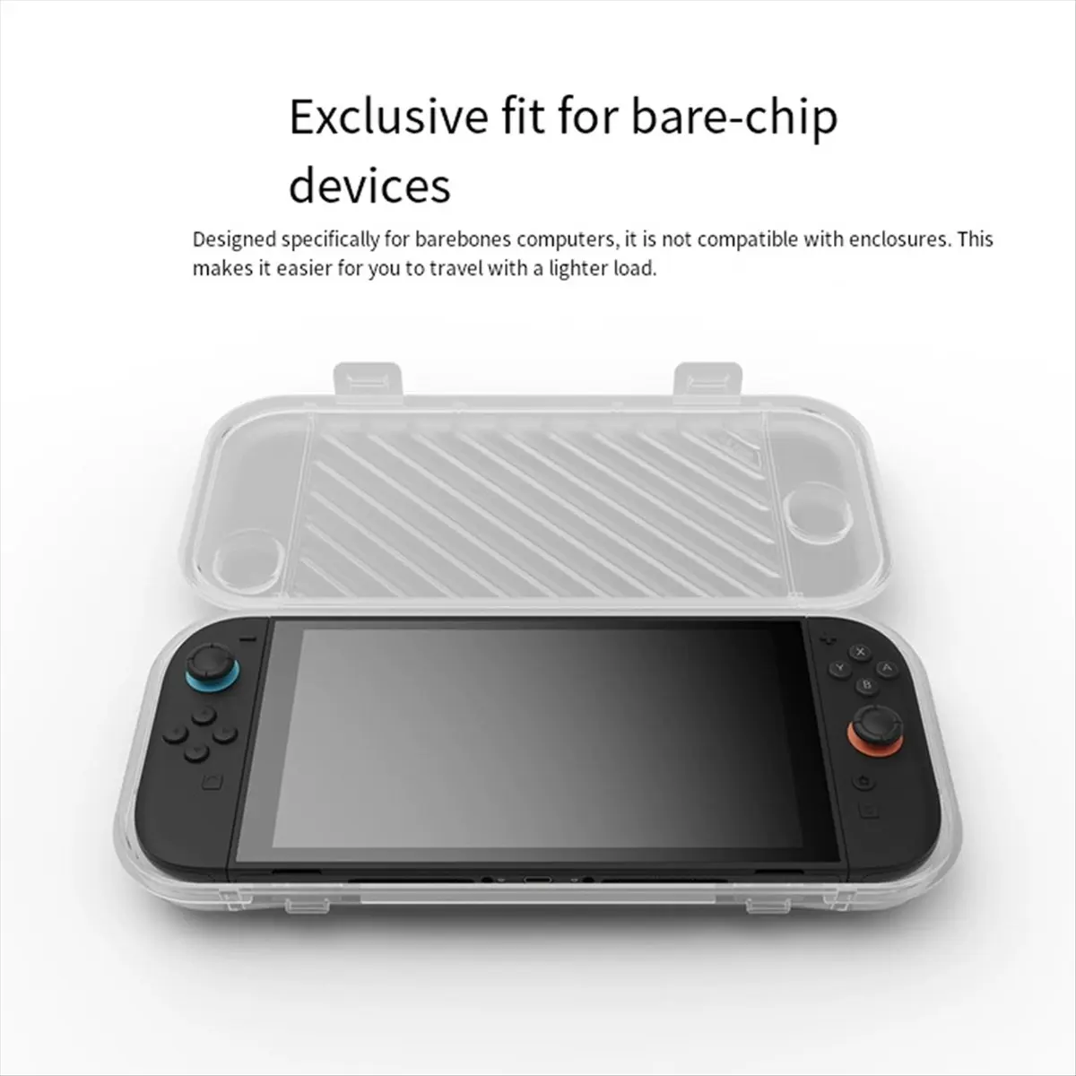 【~ New N07R】Protective HardShell Case for 2 Slim Carrying Box Transparent Black