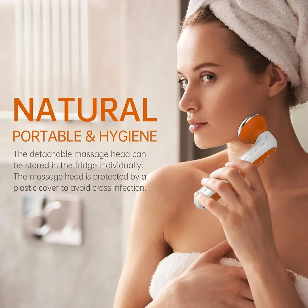 

Металлический ледяной валик SOICY S40 для массажа под глазами, массажер для лица, инструменты для ухода за кожей с 2 головками из нержавеющей стали