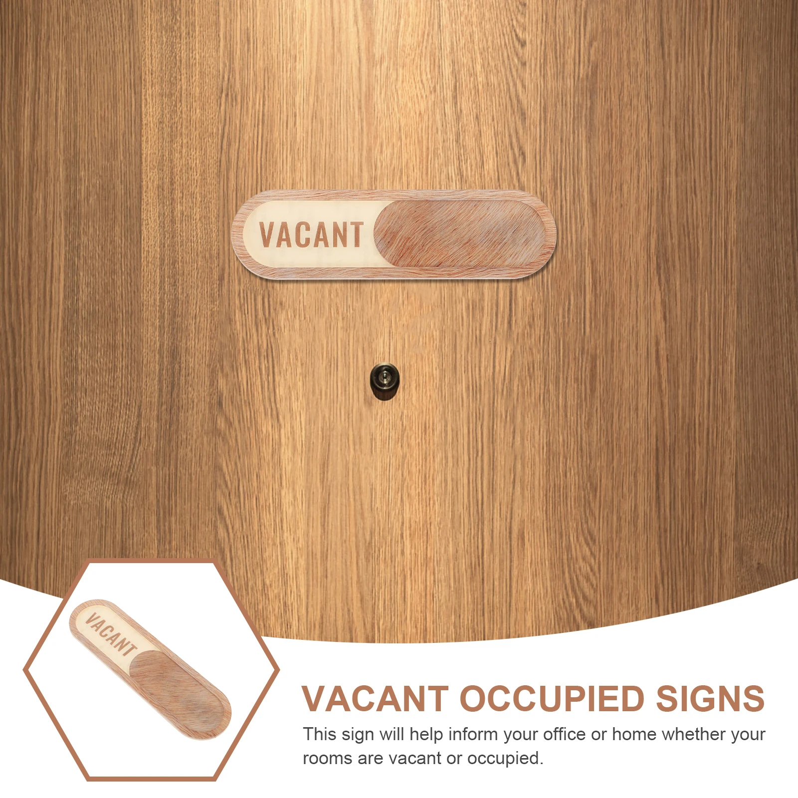 

Dual-Sided Slider Privacy Signboard Acrylic Reserved Vacant Indicator For Office Conference Room Home Bathroom Door Use