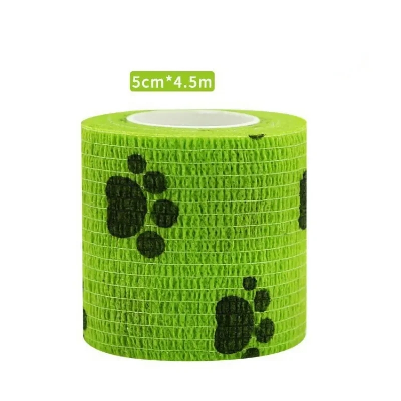 Printed Self Elastic Adhesive Athletic Tape Wraps 4.5cm Sports Bandage for Tattooing Finger Joint Knee for Pet Knee Support Pads