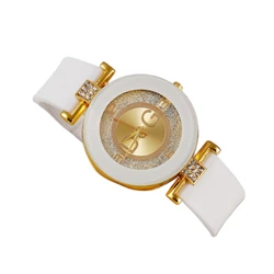 DQG-reloj deportivo de lujo para hombre y mujer, pulsera de cuarzo Digital resistente al agua con diamantes de silicona blancos, regalo