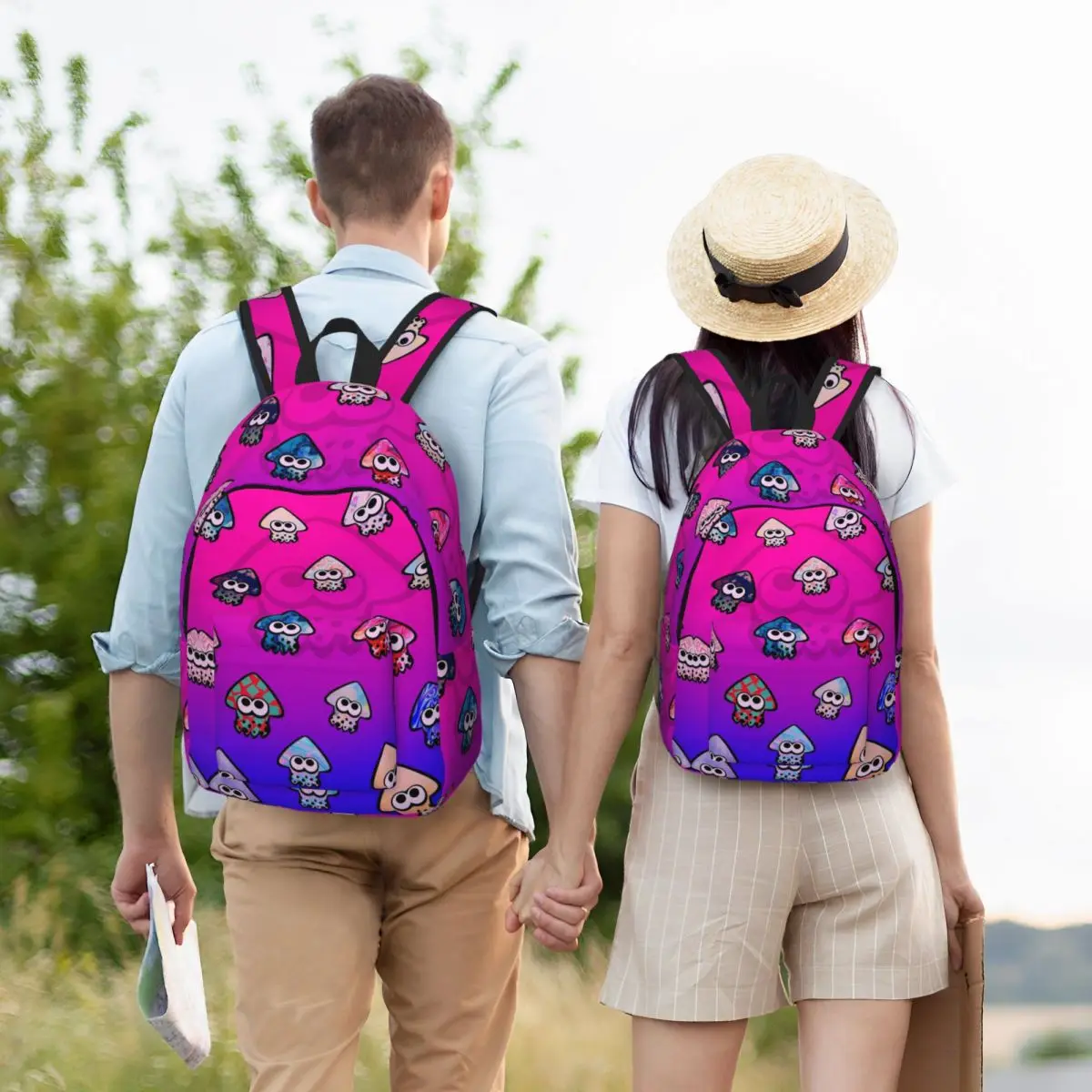 Mochila De Collage de pulpo para adolescentes, juego de Splatoon para estudiantes de escuela secundaria, mochila de viaje