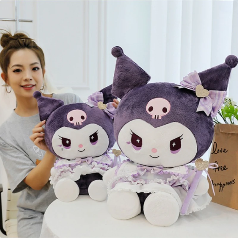 

Плюшевые игрушки Куроми в виде волшебной палочки, 25/35/45 см, большие мягкие игрушки Sanrio, мультяшные аниме-персонажи, кавайные украшения, плюшевые игрушки для детей, подарки