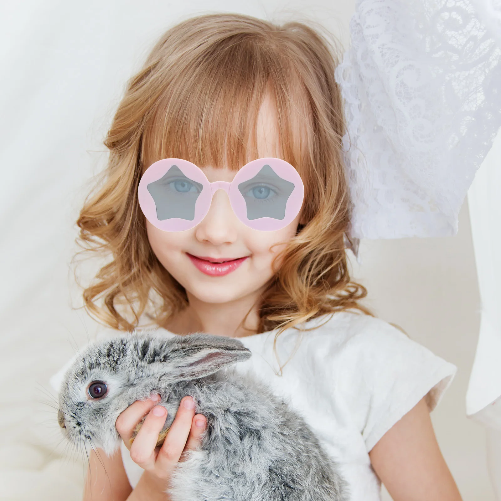 

4pcs Children Sunglasses Kids Cartoon TPEE Photo Prop Party Eyeglasses Outdoor Baby Summer Cute Toddler Lightweight Comfortable