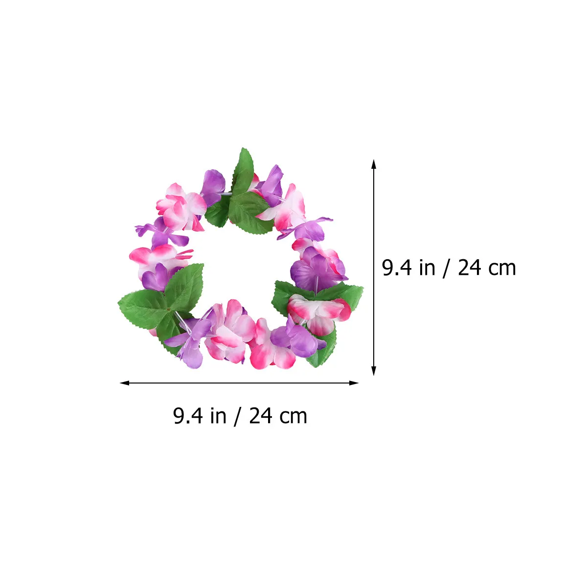6Pcs Hawaiian Headband Tropical Flower Wreath Set Versatile Use As Headband Necklace Bracelet Or Hanging Wall Decoration view 2