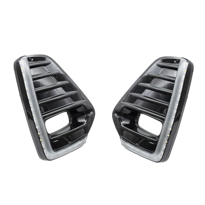 

LED Daytime Running Lights For Nissan Kicks 2021-2023 White DRL & Amber Turn Signal Lights Fog Lights
