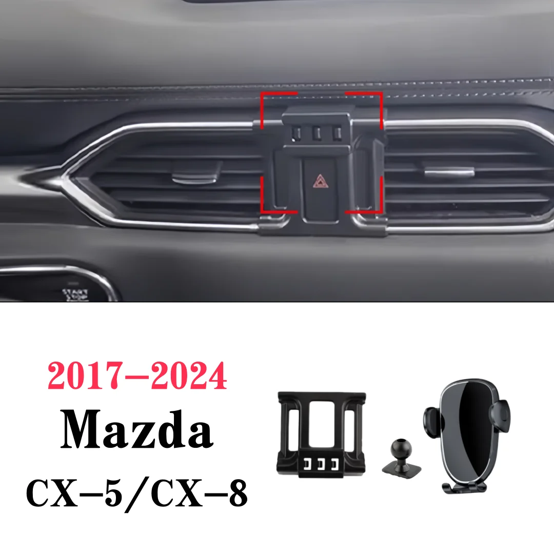 Geschikt voor Mazda 2017-2024 modellen Mazda Cx-5 autotelefoonhouder accessoires, stabiele en stille GPS-navigatie telefoonhouder, Mazda Cx-6 telefoonhouder.