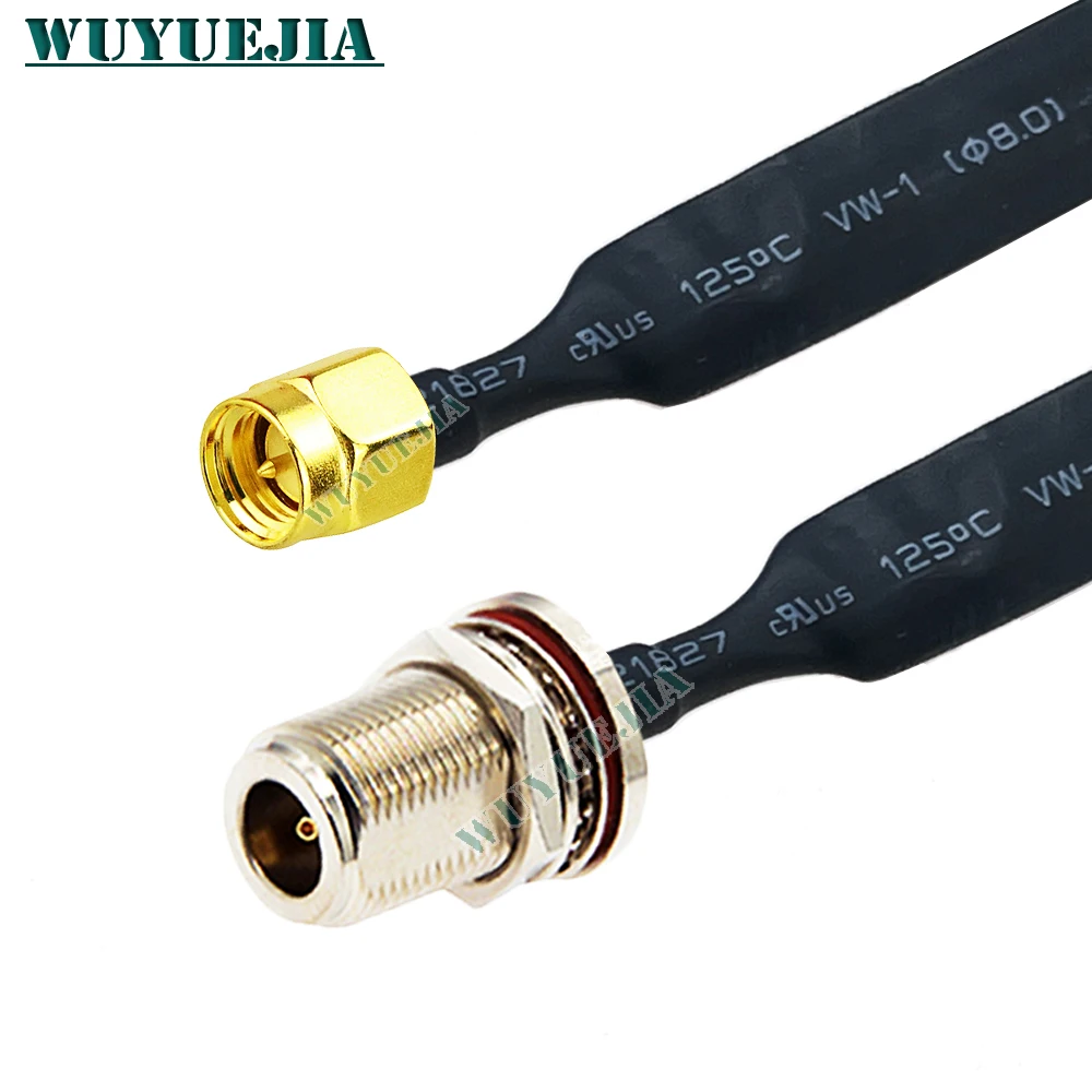 

SMA Type RP-SMA to Waterproof L16 N Female Bulkhead Door Window Pass Through Flat RF Coaxial Cable 50Ohm Pigtail Extension Cord