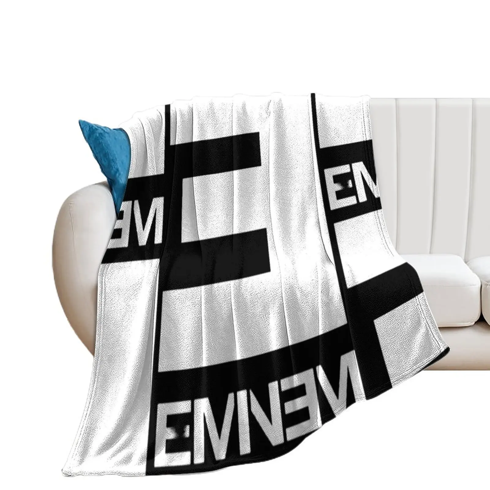 E Eminem Throw Blanket Picnic Plaid Blankets