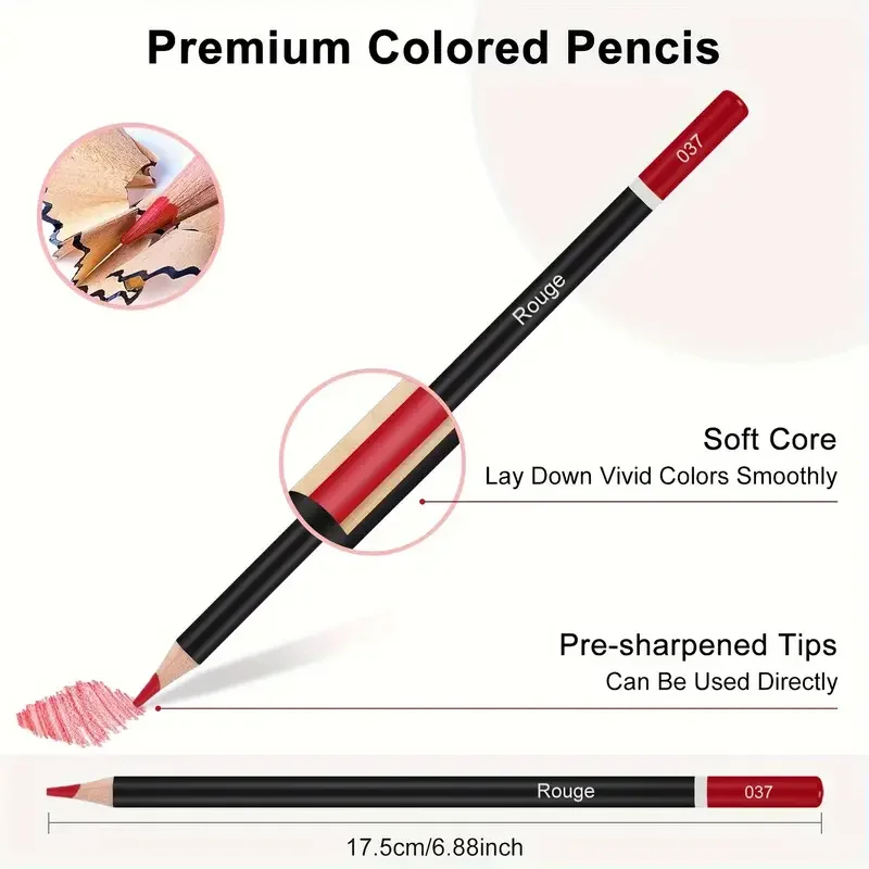 72pcs Colored Pencil, 3.0mm Soft Core Leads With Rich And Vibrant Colors That Can Be Mixed, Perfect For Beginners And Advanced A