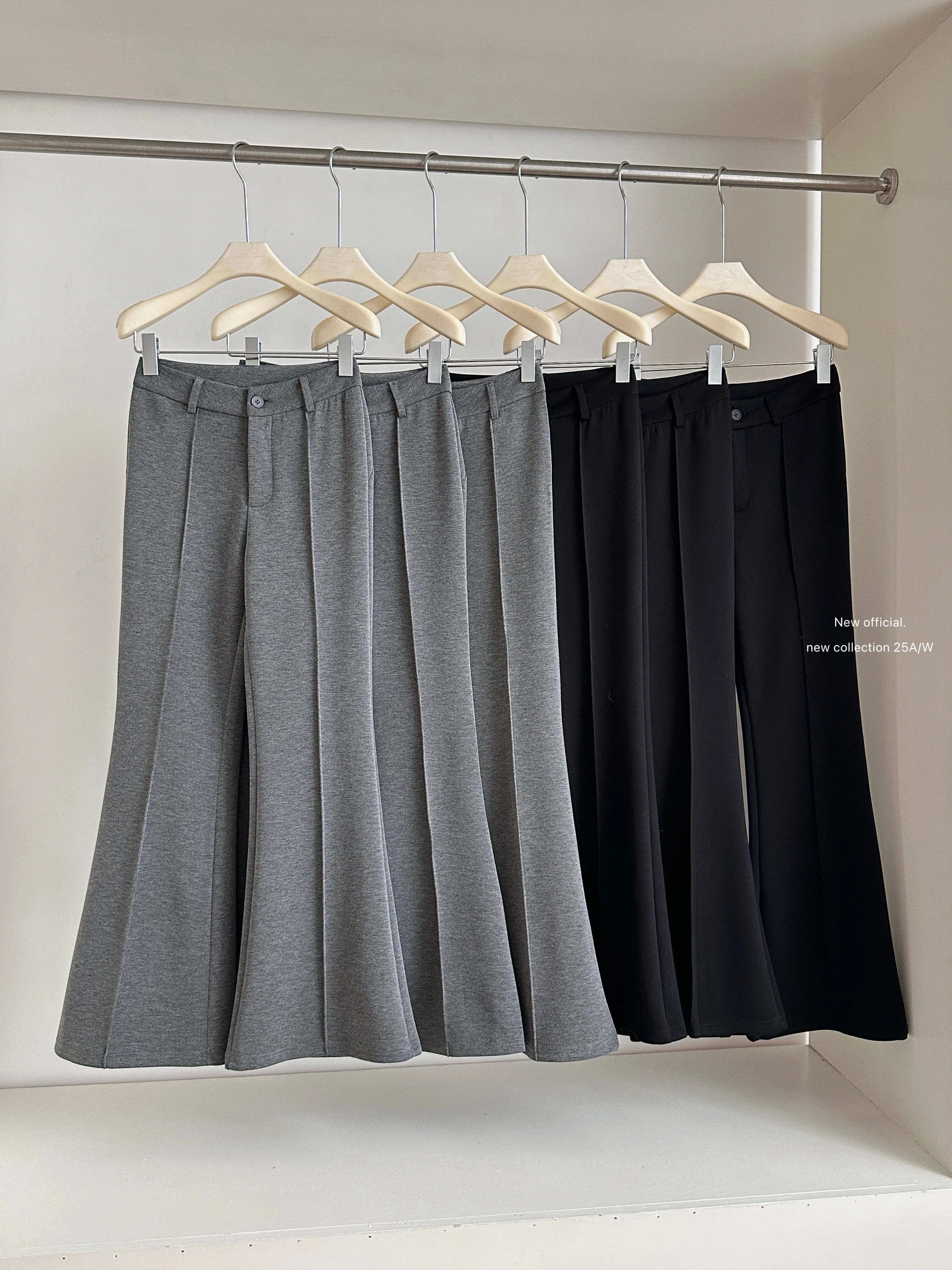 Pantalon évasé taille haute pour femmes, couleur unie, Streetwear, Slim, pleine longueur, printemps automne