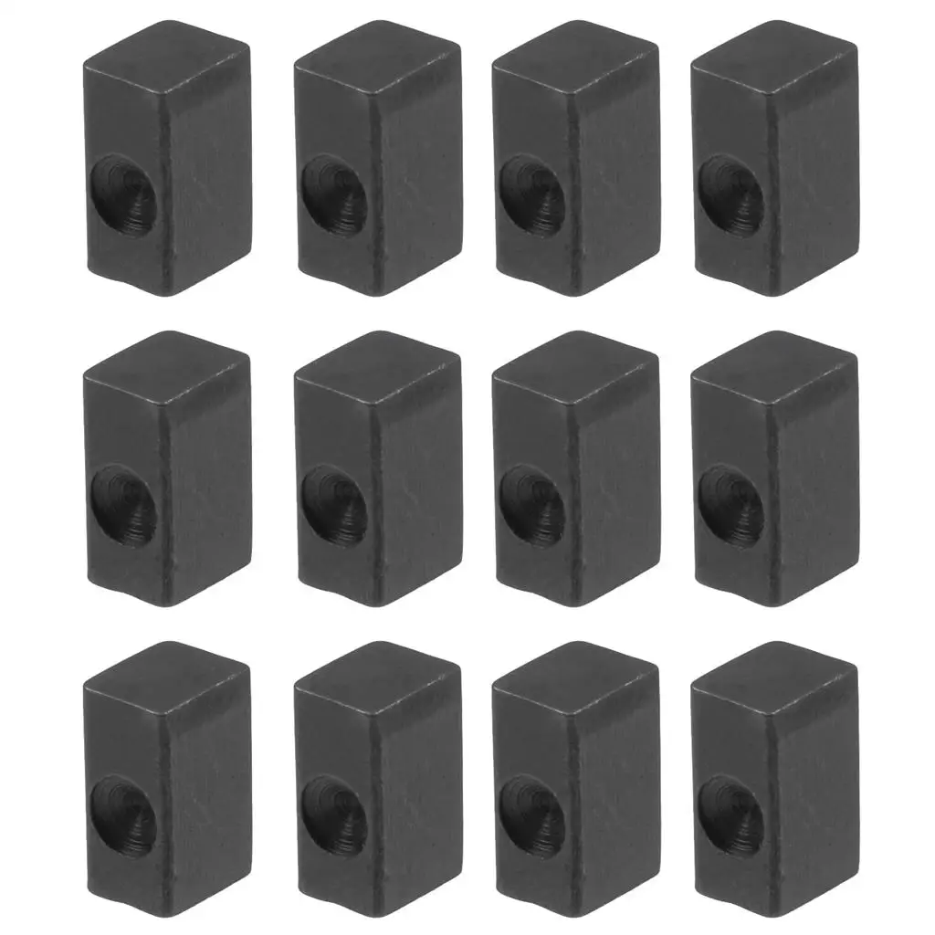 12 Pack Black Electric Guitar Tremolo Bridge Insert Lock String Iron Block Musical Instrument Parts Accessories