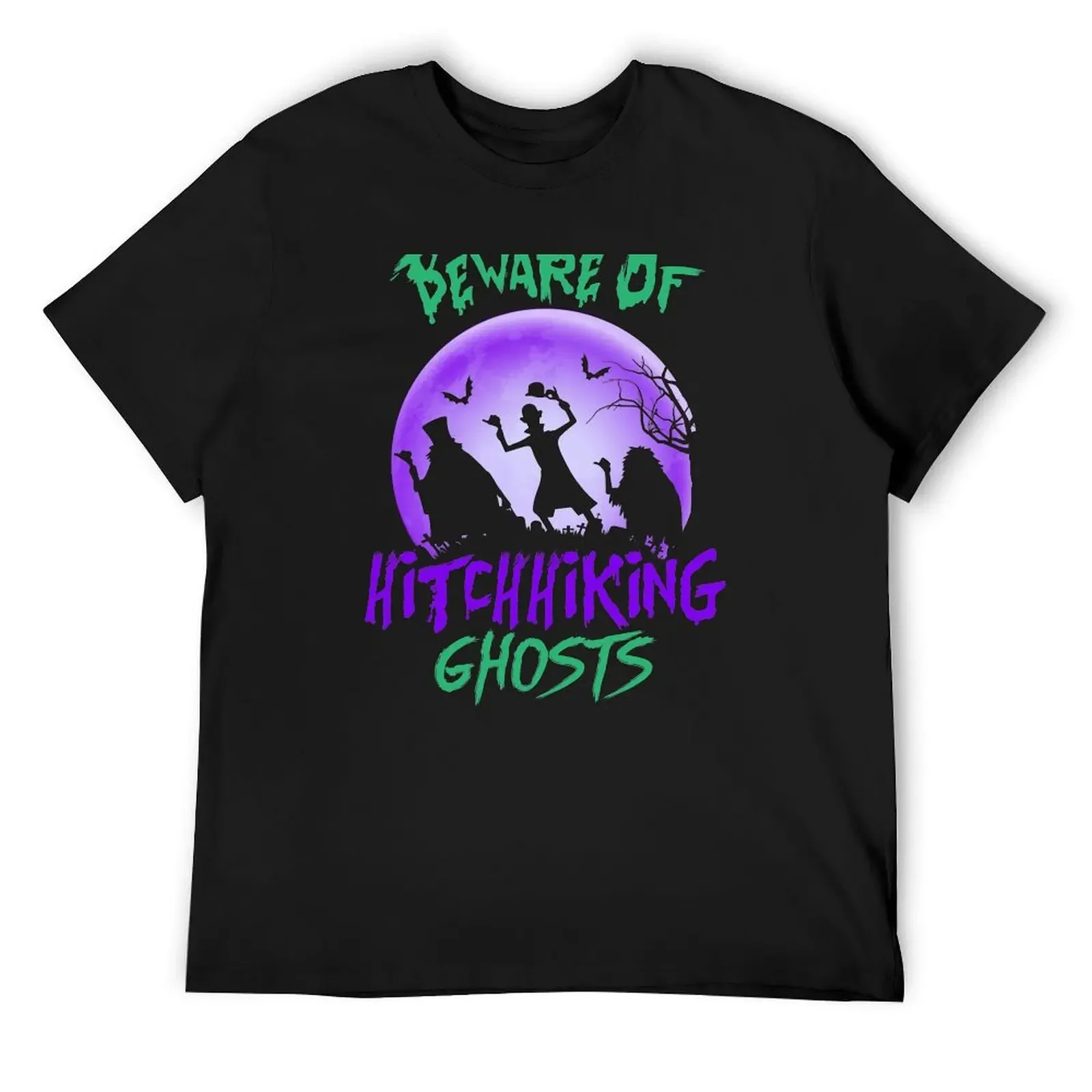 Beware Of Hitchhiking Ghost Halloween T-Shirt hippie clothes customs boys animal print shirts men graphic