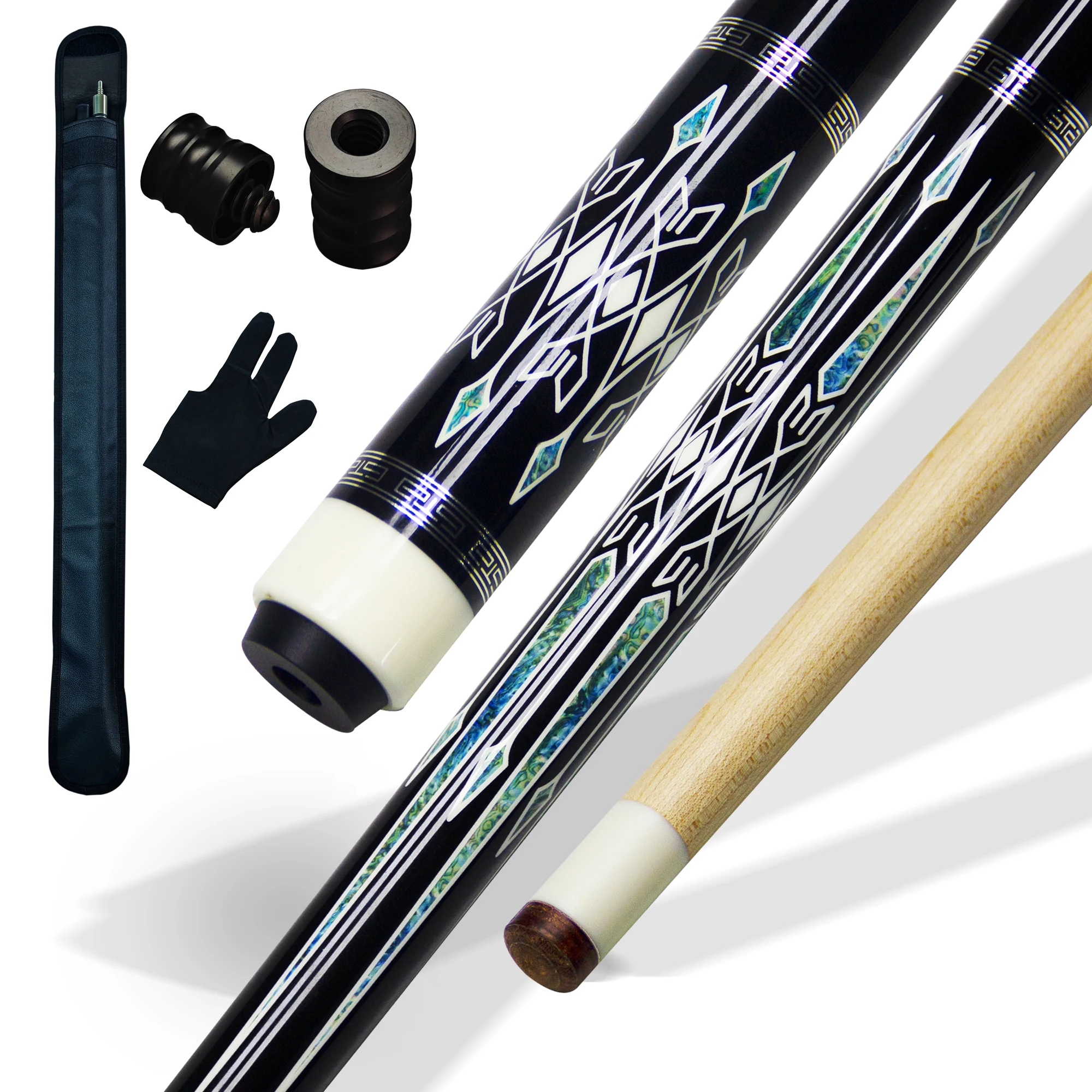 

Premium Maple Pool Cue | 13mm Tip + 1/2 Split | Uni-Loc Joint + Shockproof Bumper | Durable & Precision Power