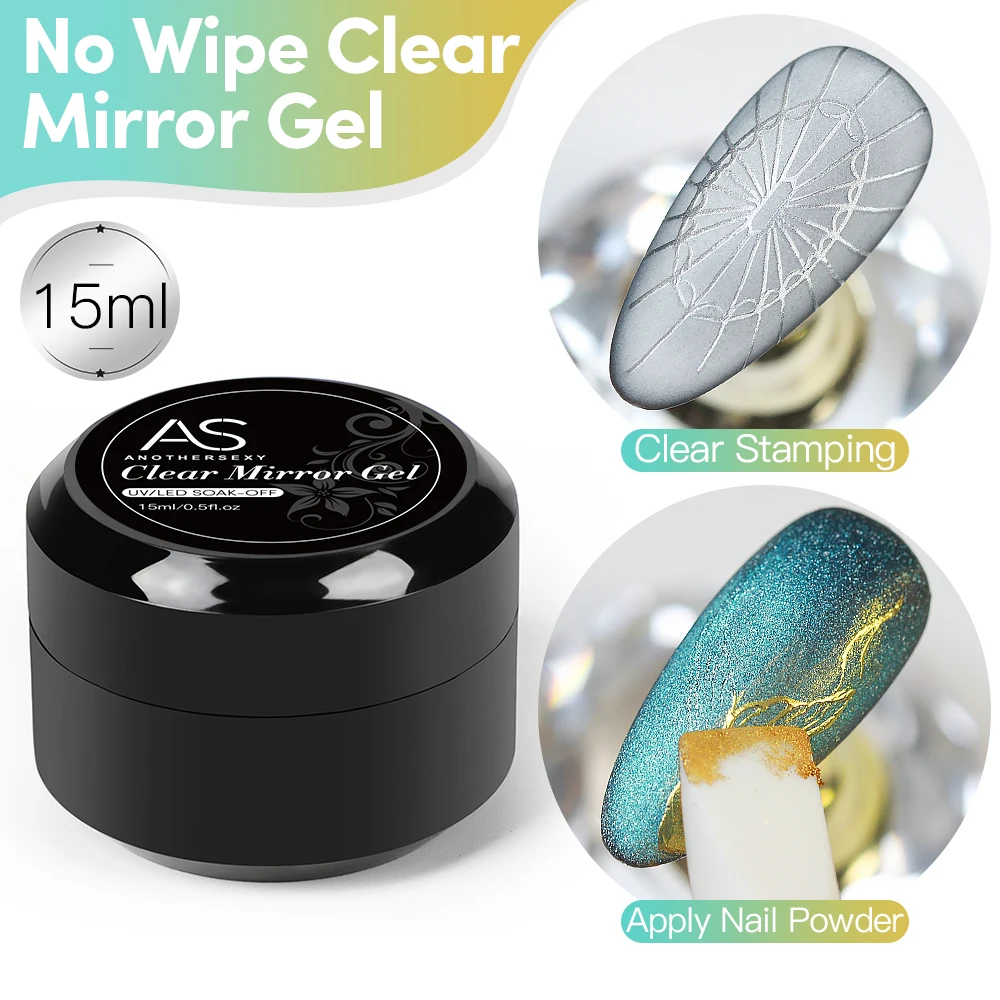 كما 15 مللي ماجيك ختم معطف فوقي لا مسح واضح ختم هلام طلاء الأظافر ينطبق على مرآة مسحوق مانيكير ختم أداة الطباعة #4