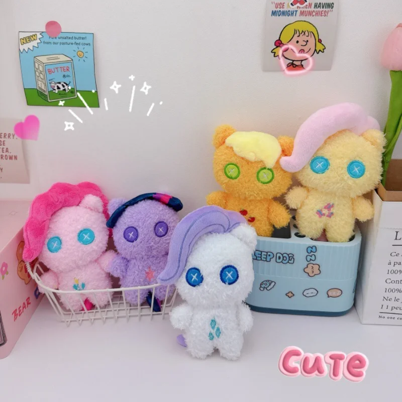 أنيمي بلدي ليتل المهر ألعاب من القطيفة المفاتيح Kawaii حقيبة الظهر قلادة ديكور محشوة دمية على شكل حيوان الكرتون غرفة الديكور هدية عيد ميلاد